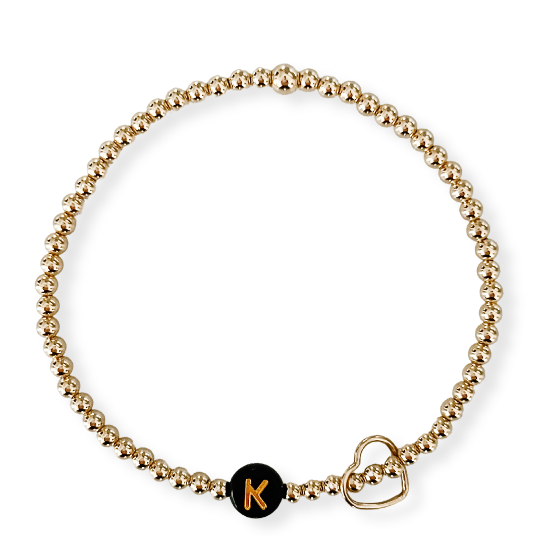 Personalised initial charm bracelet sale